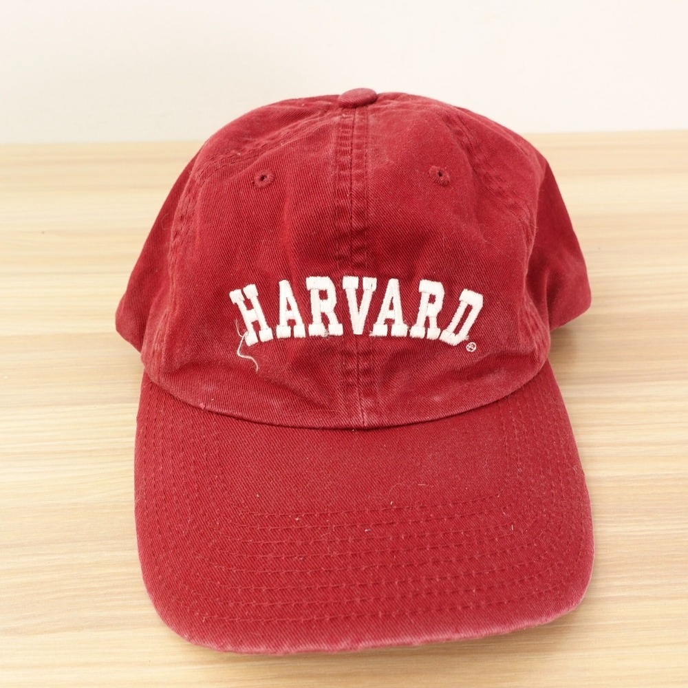 Harvard Maroon Embroidered Baseball Cap Adjustable Strap Preppy University Hat